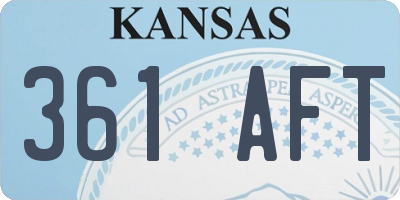 KS license plate 361AFT