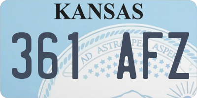 KS license plate 361AFZ
