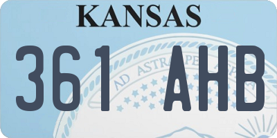 KS license plate 361AHB