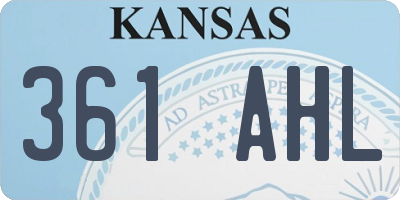 KS license plate 361AHL