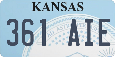 KS license plate 361AIE