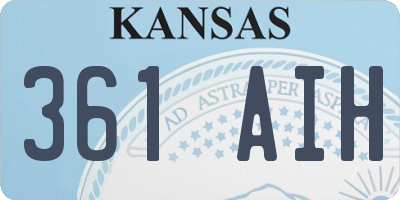 KS license plate 361AIH