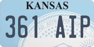 KS license plate 361AIP