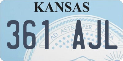 KS license plate 361AJL