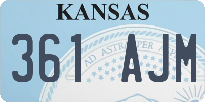 KS license plate 361AJM