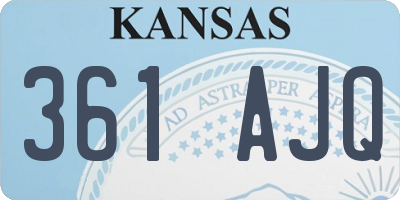 KS license plate 361AJQ