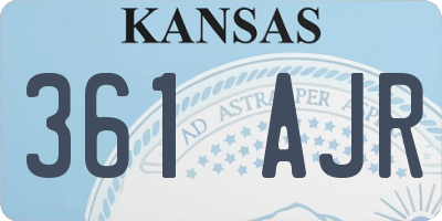 KS license plate 361AJR