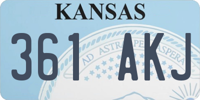 KS license plate 361AKJ