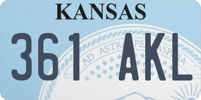 KS license plate 361AKL