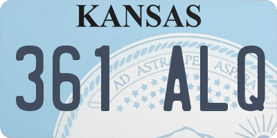 KS license plate 361ALQ