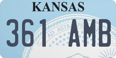 KS license plate 361AMB