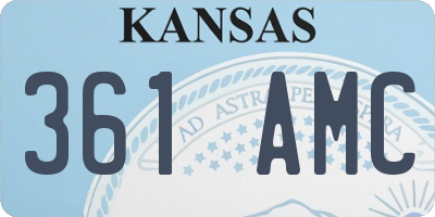 KS license plate 361AMC