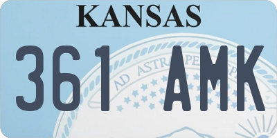 KS license plate 361AMK