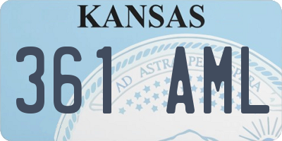 KS license plate 361AML