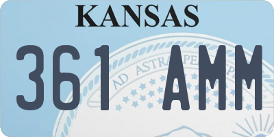 KS license plate 361AMM