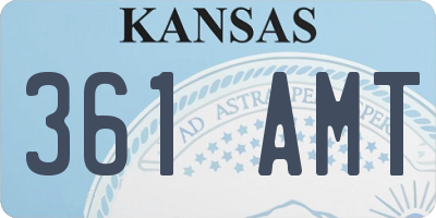 KS license plate 361AMT