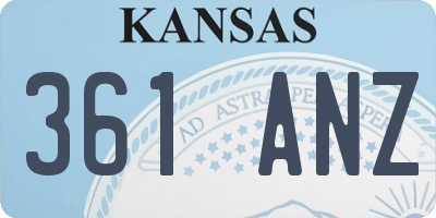 KS license plate 361ANZ