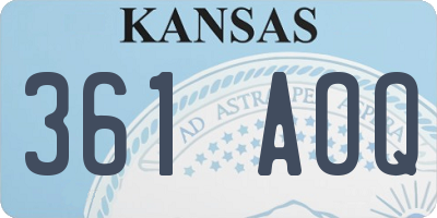 KS license plate 361AOQ