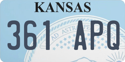 KS license plate 361APQ