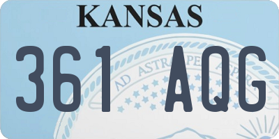 KS license plate 361AQG