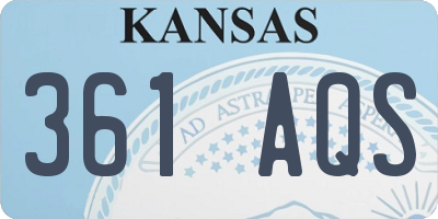 KS license plate 361AQS