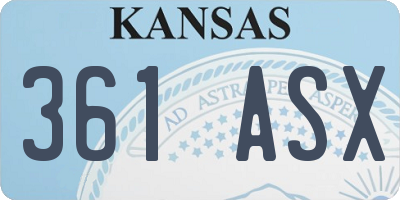 KS license plate 361ASX