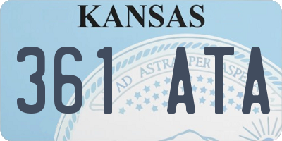 KS license plate 361ATA