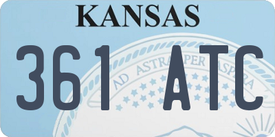 KS license plate 361ATC