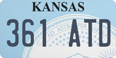 KS license plate 361ATD