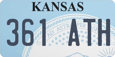KS license plate 361ATH