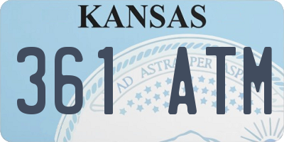 KS license plate 361ATM