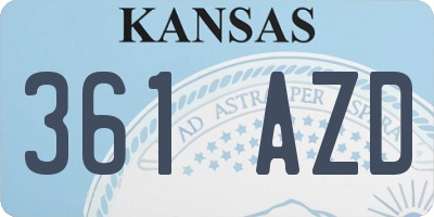 KS license plate 361AZD