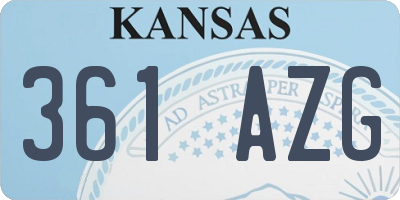 KS license plate 361AZG