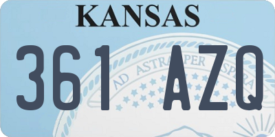KS license plate 361AZQ