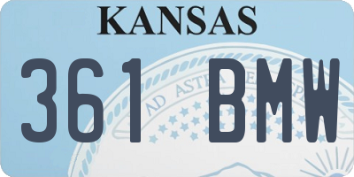 KS license plate 361BMW