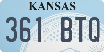 KS license plate 361BTQ