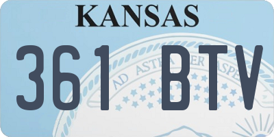KS license plate 361BTV