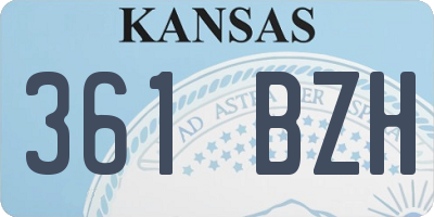 KS license plate 361BZH