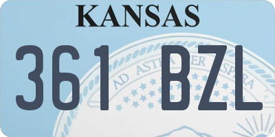 KS license plate 361BZL