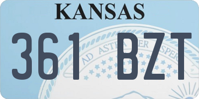 KS license plate 361BZT