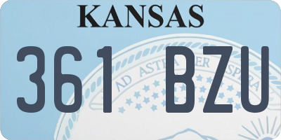KS license plate 361BZU