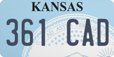 KS license plate 361CAD