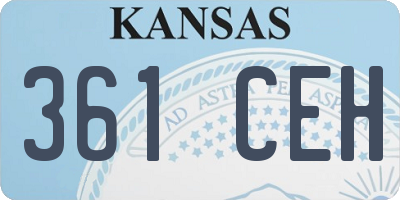 KS license plate 361CEH