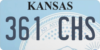 KS license plate 361CHS