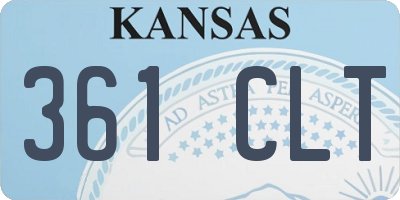 KS license plate 361CLT