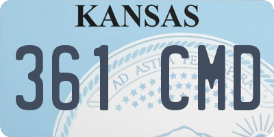 KS license plate 361CMD