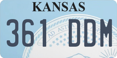 KS license plate 361DDM