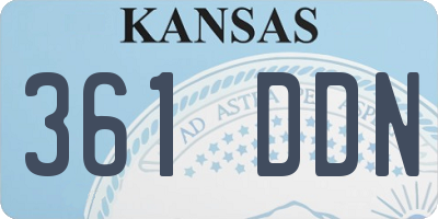 KS license plate 361DDN