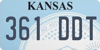 KS license plate 361DDT