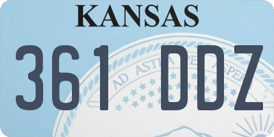 KS license plate 361DDZ